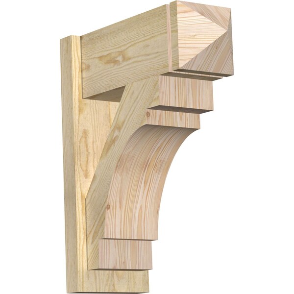Ekena Millwork Merced Rough Sawn Arts and Crafts Outlooker, Douglas Fir, 8"W x 20"D x 24"H OUT08X20X24MRC03RDF - main